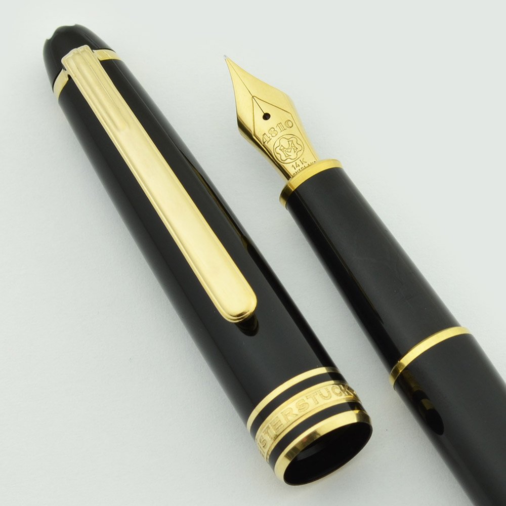 Montblanc Meisterstuck 144 - Black, Gold Plated Trim, 14k Extra